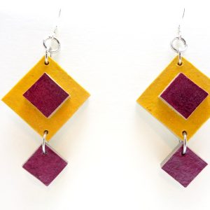 BO double accroche jaune bourdeaux/b