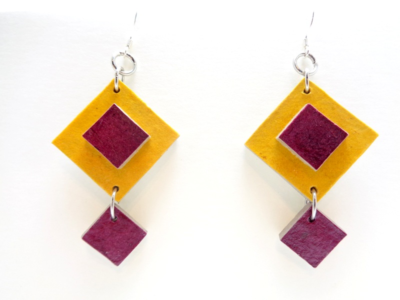 BO double accroche jaune bourdeaux/b