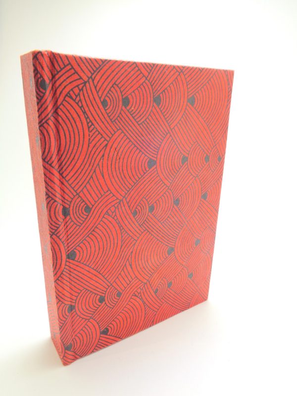 Carnet aux feuilles multi couleurs - "Rouge Nœuds" - 256 pages