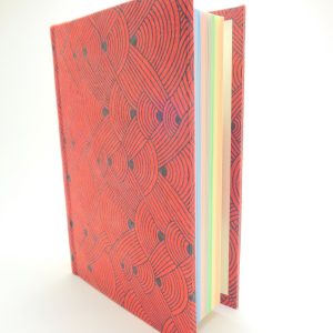 Carnet aux feuilles multi couleurs - "Rouge Nœuds" - 256 pages – Image 4