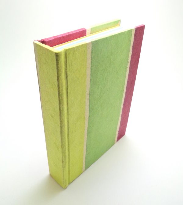 Carnet aux feuilles multi couleurs - Vert/Bordeaux - 256 pages