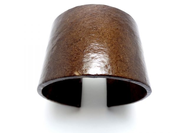 Bracelet manchette en carton - Marron