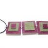 Pendentif long en carton - Bordeaux/Vert olive – Image 2