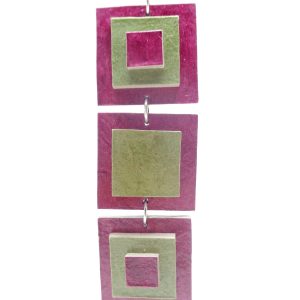 Pendentif long en carton - Bordeaux/Vert olive – Image 3