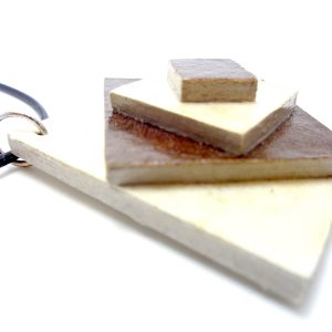 Pendentif en carton - étoile - Blanc/Marron – Image 3