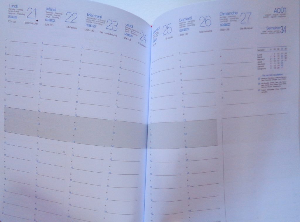 Agenda 2018 - 17,5 cm X 25 cm - Blanc Nœuds - 128 pages