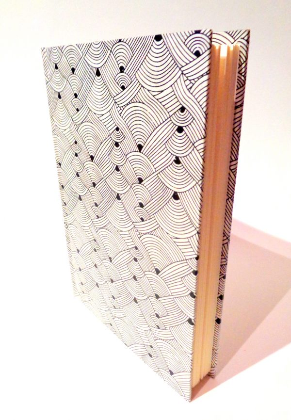 Carnet A5 - 15,5 cm X 22 cm - "Blanc Nœuds" - 160 pages