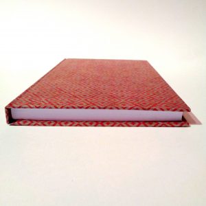 Carnet A5 - 15,5 cm X 22 cm - "Gris et losange rouge" - 160 pages blanches – Image 3