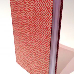 Carnet A5 - 15,5 cm X 22 cm - "Gris et losange rouge" - 160 pages blanches – Image 5