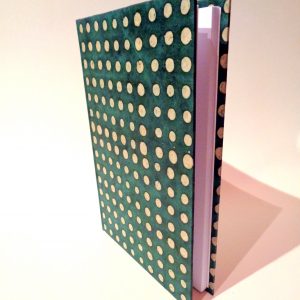 Carnet A5 - 15,5 cm X 22 cm - "Vert à pois blancs" - 160 pages blanches - – Image 5