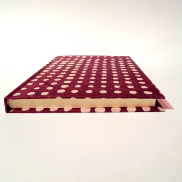 Carnet A5 - 15,5 cm X 22 cm - "Bordeaux à pois" - 160 pages