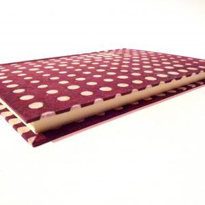 Carnet A5 - 15,5 cm X 22 cm - "Bordeaux à pois" - 160 pages – Image 3