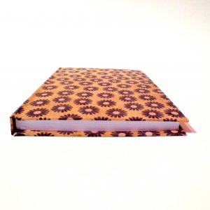 Carnet A5 - 15,5 cm X 22 cm - "Marguerites marron" - 160 pages blanches - – Image 3