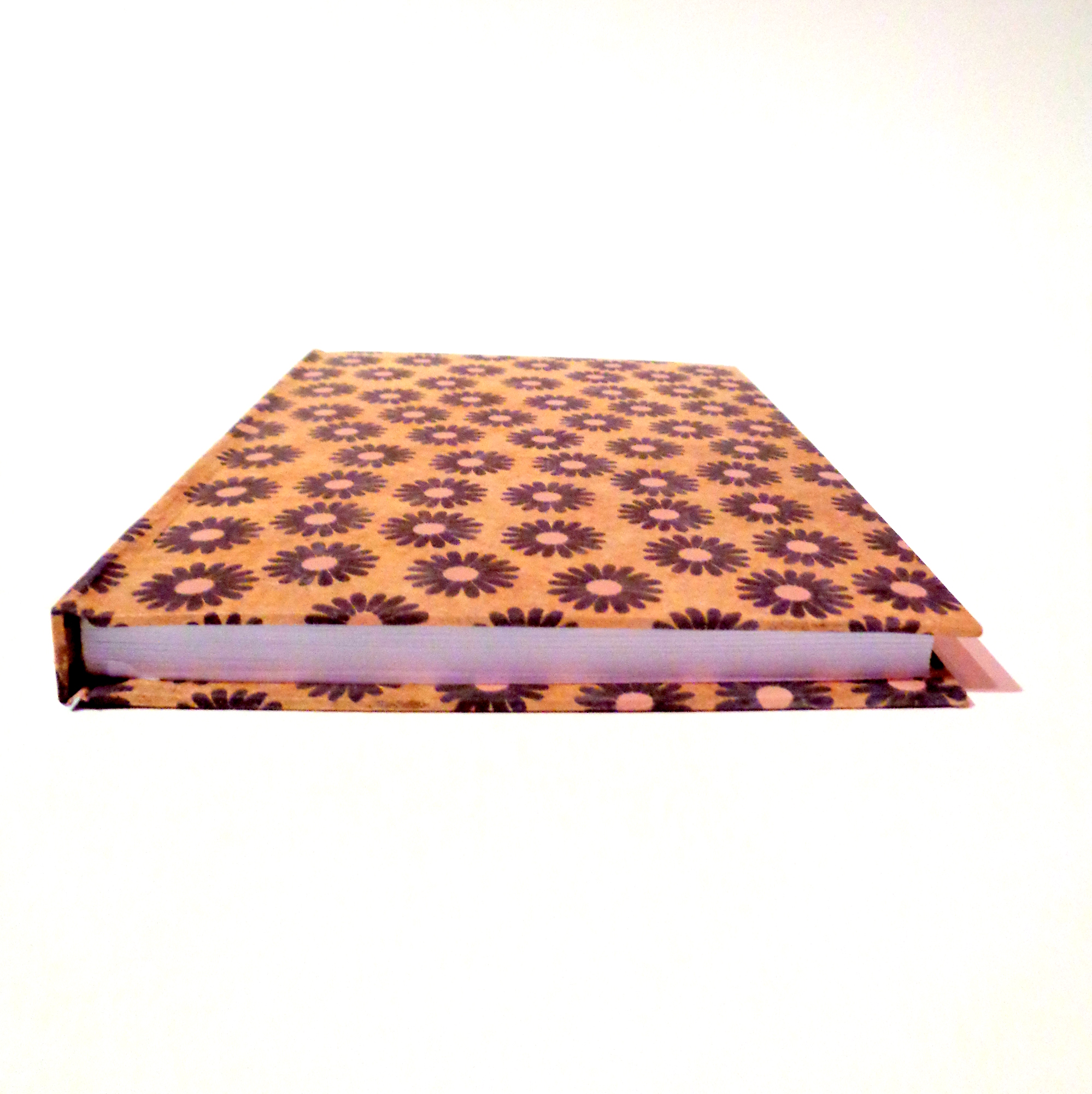 Carnet A5 - 15,5 cm X 22 cm - "Marguerites marron" - 160 pages blanches - – Image 3