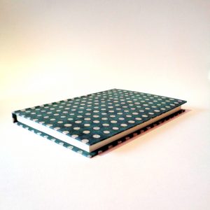 Carnet A5 - 15,5 cm X 22 cm - "Vert à pois blancs" - 144 pages – Image 3