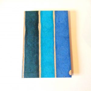 Carnet A5 - 15,5 cm X 22 cm - "Bleu à rayures" - 144 pages- Ligné – Image 4