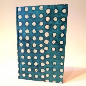 Carnet de poche - 11 cm x 16 cm - "Vert à pois blancs" - 128 pages - Ligné