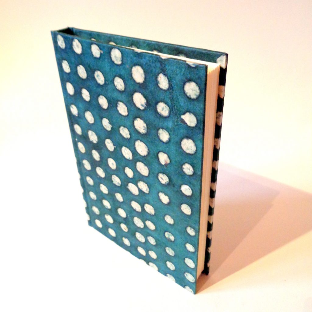 Carnet de poche - 11 cm x 16 cm - "Vert à pois blancs" - 128 pages - Ligné