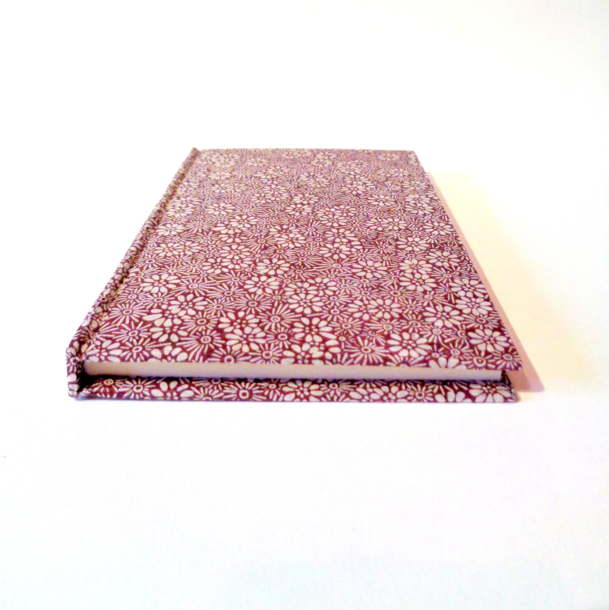 Carnet de poche - 11 cm x 16 cm - "Bordeaux Fleuri" - 128 pages - Ligné – Image 3