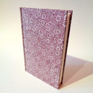 Carnet de poche - 11 cm x 16 cm - "Bordeaux Fleuri" - 128 pages - Ligné