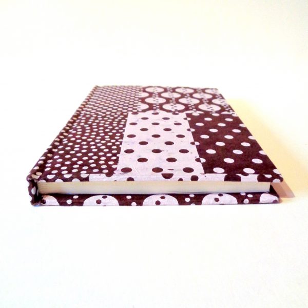 Carnet de poche - 11 cm x 16 cm - "Marron/Blanc" - 128 pages - Ligné