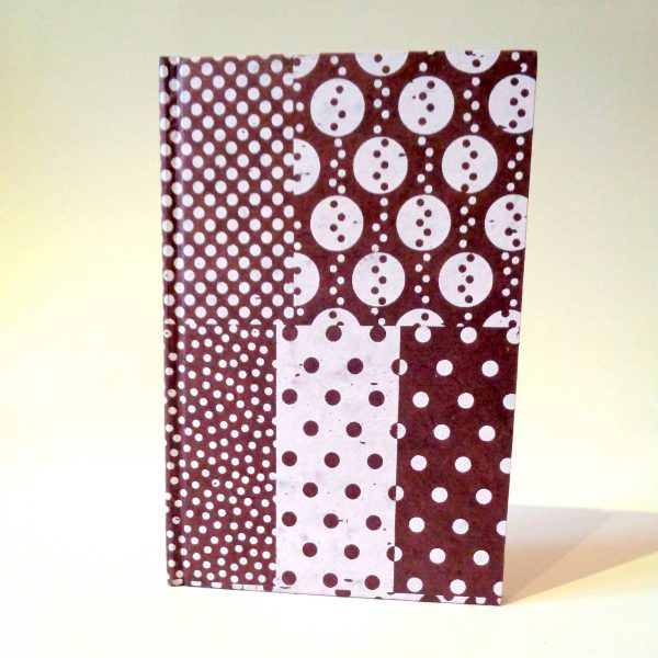 Carnet de poche - 11 cm x 16 cm - "Marron/Blanc" - 128 pages - Ligné
