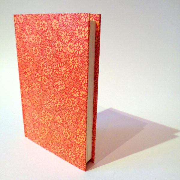 Carnet de poche - 11 cm x 16 cm - "Orange à fleurs" - 144 pages