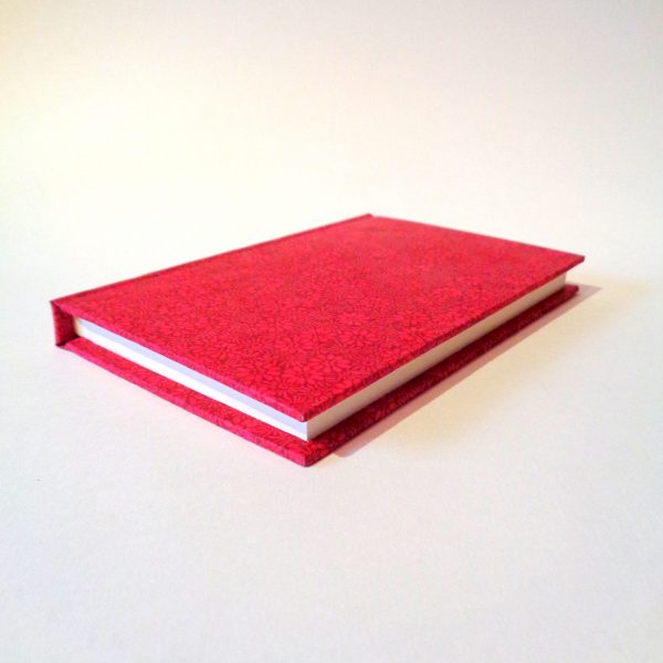 Carnet de poche - 11 cm x 16 cm - " Rouge à fleurs" - 144 pages