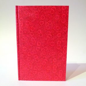Carnet de poche - 11 cm x 16 cm - " Rouge à fleurs" - 144 pages