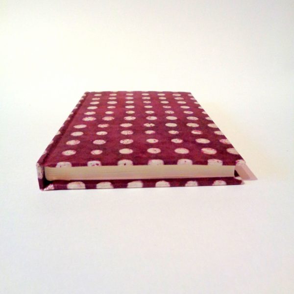 Carnet de poche - 11 cm x 16 cm - "Bordeaux à pois blancs" - 144 pages
