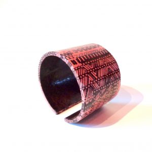 Bracelet manchette en carton - Bambou marron – Image 2