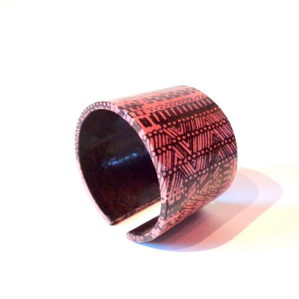 Bracelet manchette en carton - Bambou marron