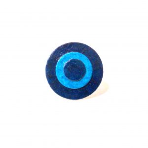 Petite bague ronde en carton - Bleu