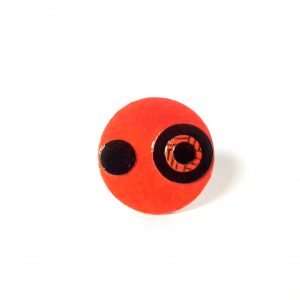 Bague ronde en carton - "Orange/ Noir"