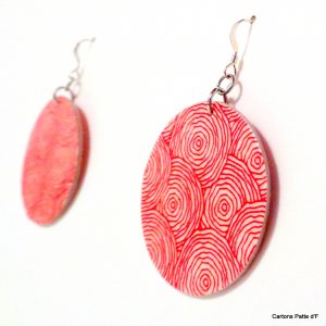 Boucles d'oreille en carton - Rondes - Rondorouge - Argent 925 – Image 3