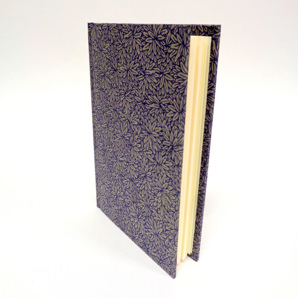 Carnet de poche - 11 cm x 16 cm - "Bleu feuilles" - 144 pages