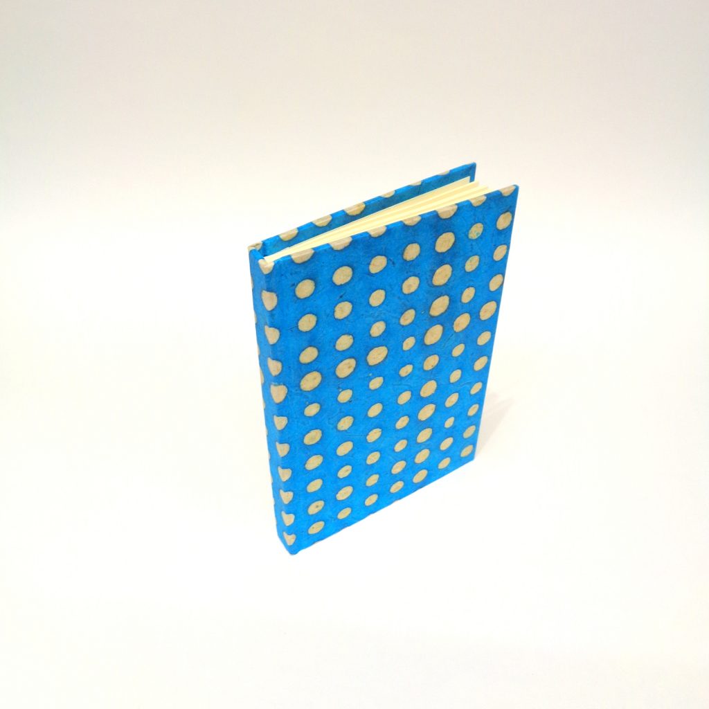 Carnet de poche - 11 cm x 16 cm - "Pois bleu turquoise" - 144 pages