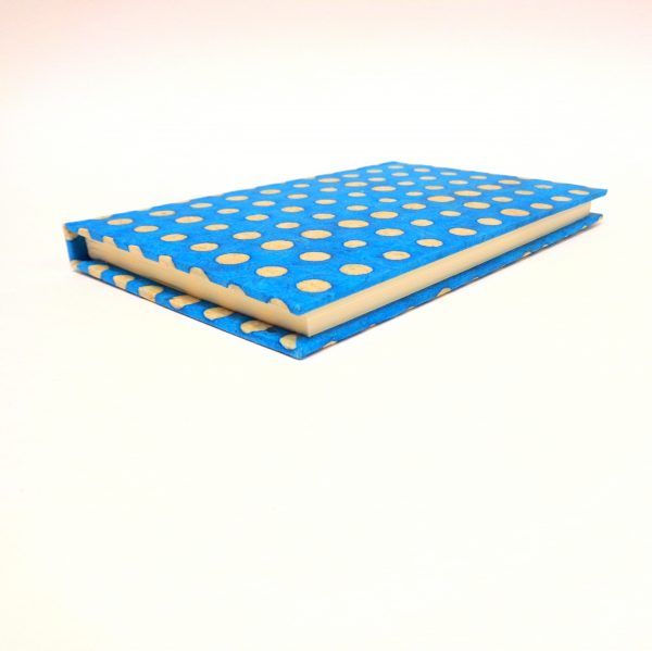 Carnet de poche - 11 cm x 16 cm - "Pois bleu turquoise" - 144 pages