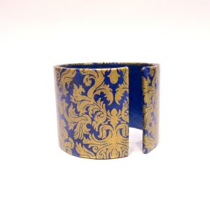 Bracelet manchette en carton - "Or bleu" – Image 3