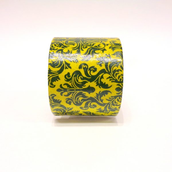 Bracelet manchette en carton - "Vert baroque"