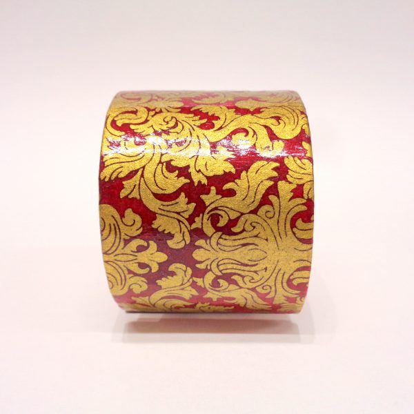 Bracelet manchette en carton - "Or Rouge"