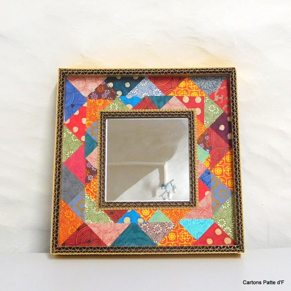 Miroirs « Patchworks » en carton et papier népalais – 2024