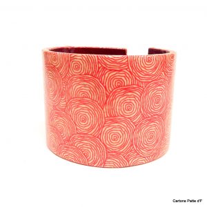 Bracelet manchette en carton - "Rondorouge" – Image 3
