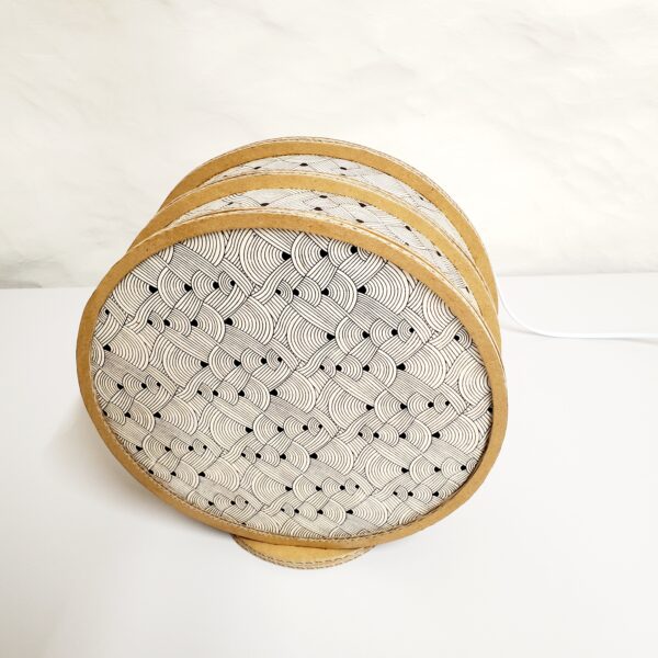Lampe "Tambourin" en carton et papier Népalais Blanc Nœuds - 2025