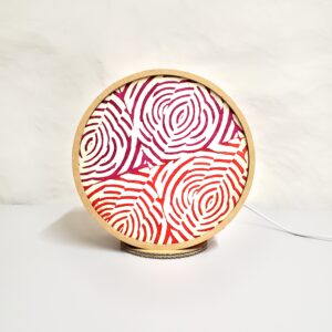 Lampe "tambourin" multicouleurs