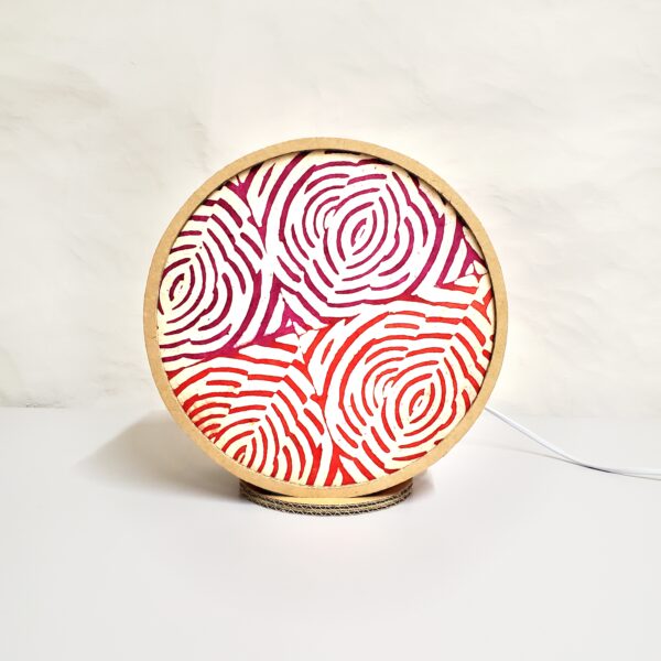 Lampe "tambourin" multicouleurs