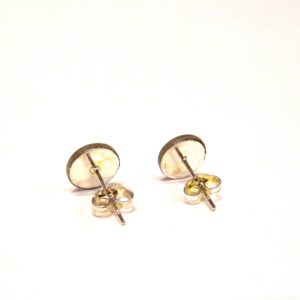 Boucles d'oreille en carton - Puces d'oreille - Soleil Bleu Turquoise - Argent 925 – Image 4