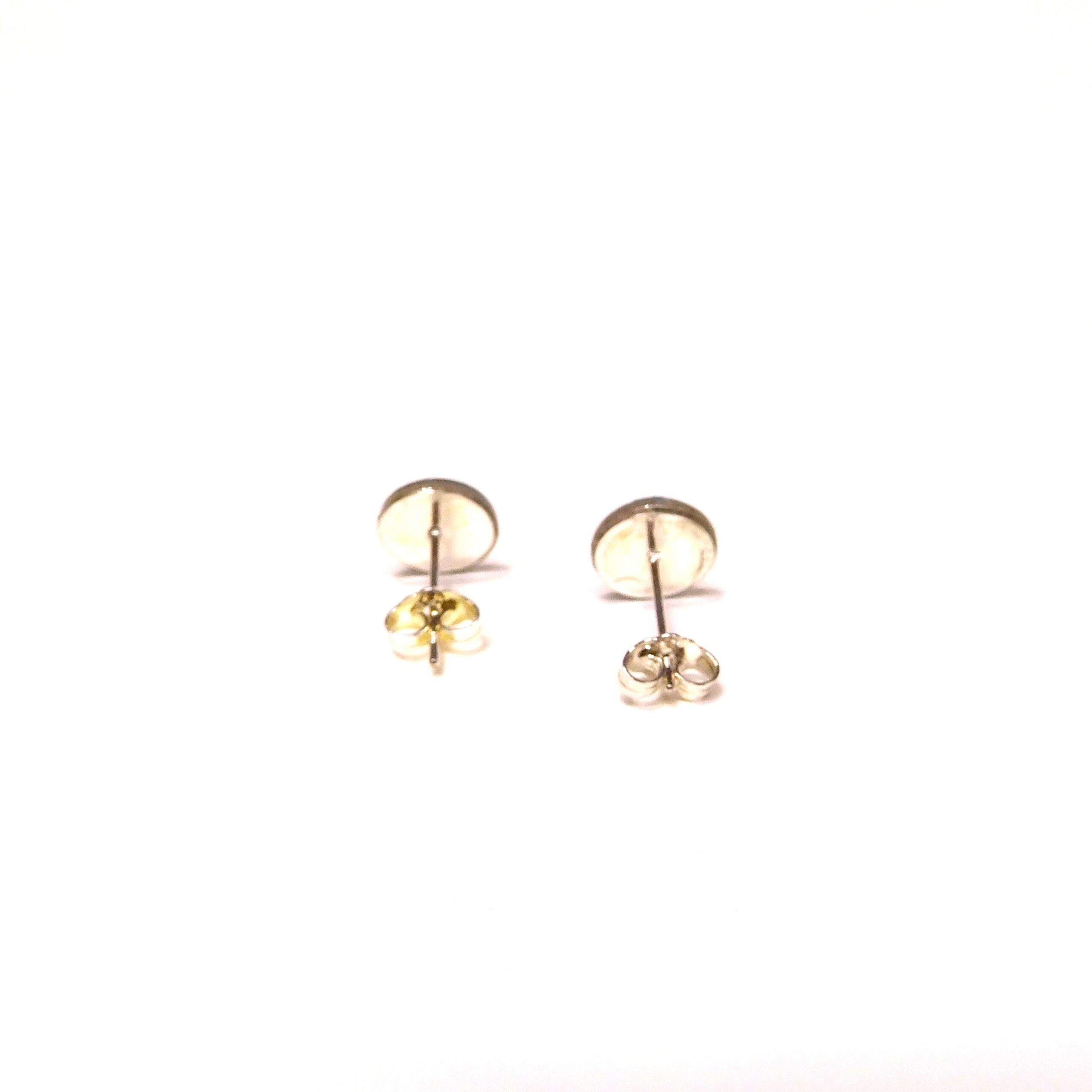 Boucles d'oreille en carton - Puces d'oreille - Bleu Turquoise Or Flêches - Argent 925 – Image 3