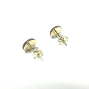 Boucles d'oreille en carton - Puces d'oreille - Fleurs Bordeaux - Argent 925 – Image 3