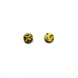 Boucles d'oreille en carton - Puces d'oreille - Bordeaux Or Baroque - Argent 925 – Image 1